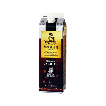 丸福珈琲 昭和九年伝承アイスコーヒー 無糖  1000ml