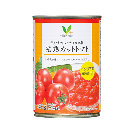 Vマーク 使いやすいサイコロ状 完熟カットトマト 400g