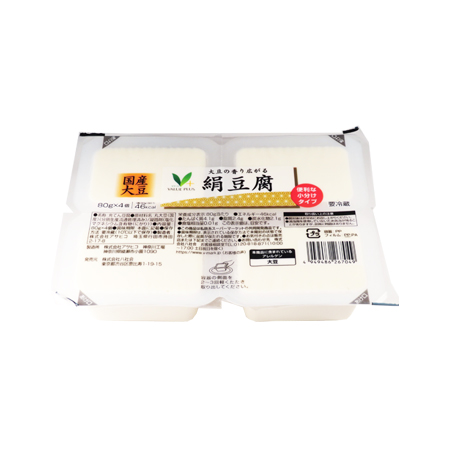 Vマーク 国産大豆100％使用 絹豆腐  80g×4