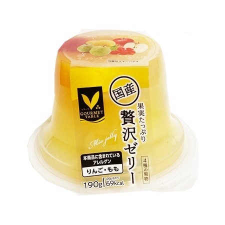 Vマーク 国産果実たっぷり贅沢ゼリー 1パック（190g）