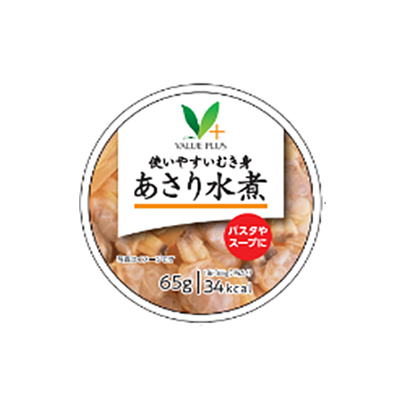 Vマーク 使いやすいむき身 あさり水煮  65g