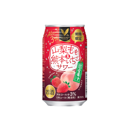 Vマーク 山梨もも＆熊本いちごサワー  350ml