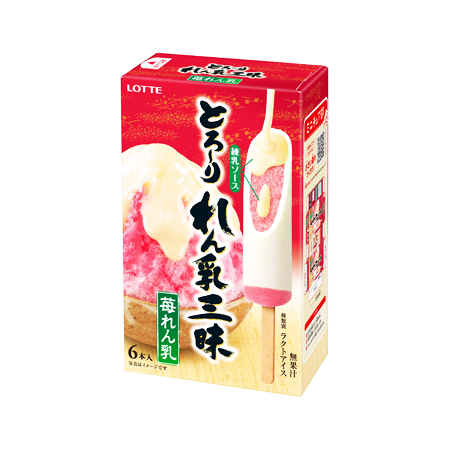 ロッテ とろ～りれん乳三昧 苺れん乳  65ml×6