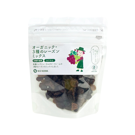 アルファフードスタッフ BIONOWA オーガニック・3種のレーズンミックス  80g