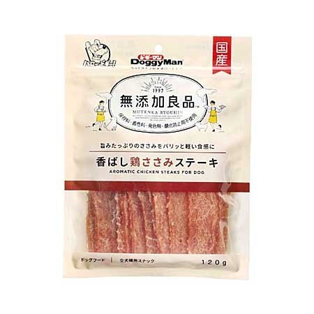 ドギーマン 無添加良品 香ばし鶏ささみステーキ 120g