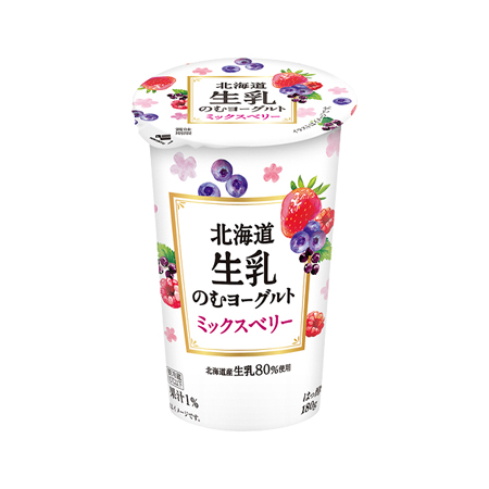 北海道乳業 北海道生乳のむヨーグルト ミックスベリー  180g
