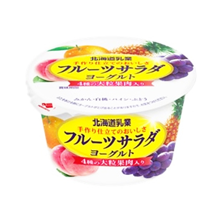 北海道乳業 フルーツサラダヨーグルト  130g