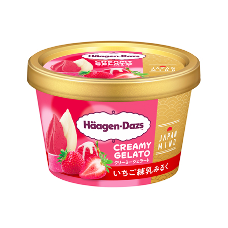 ハーゲンダッツ ミニカップ CREAMYGELATO いちご練乳みるく  110ml