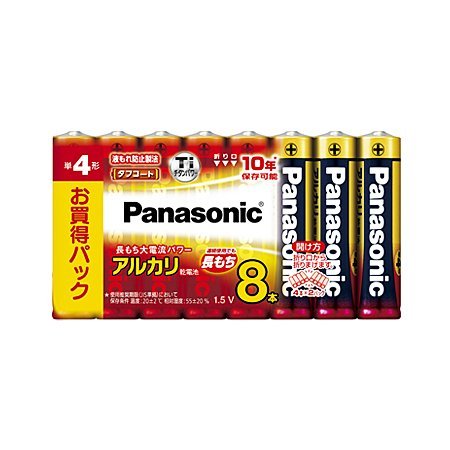 パナソニック アルカリ乾電池単4形 8本 LR03XJ/8SW