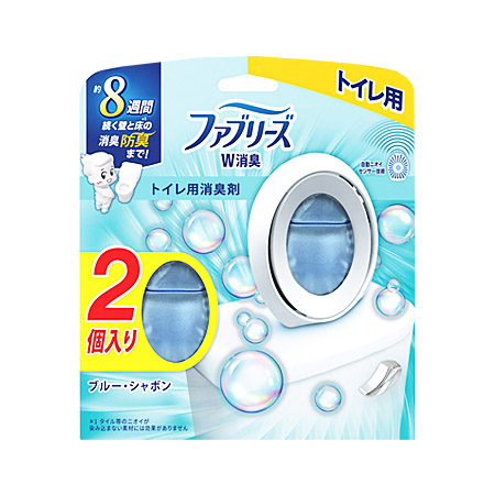 P&G ファブリーズ 消臭剤 W消臭 トイレ用 ブルー・シャボン 6.3ml×2個
