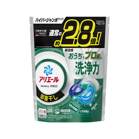 アリエール ジェルボール プロ 部屋干し つめかえハイパージャンボ 31個