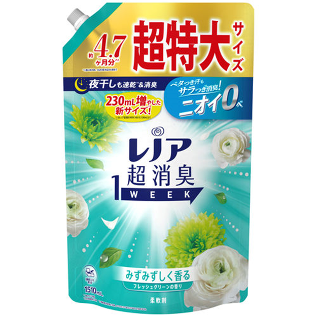 ◎レノア超消臭１ｗフローラルグリーン替 超特大 1510ml