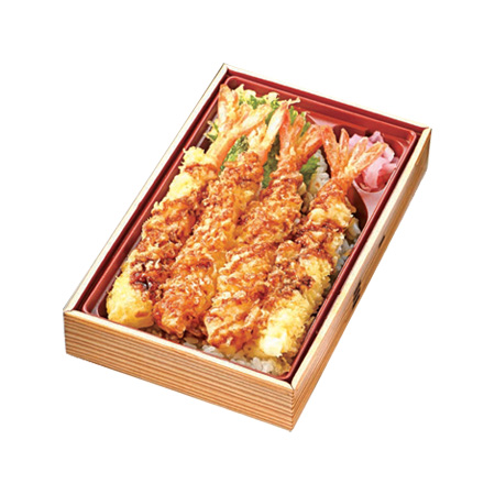 【2/3～5お届け分限り】＜便限定＞店内手揚げの満足海老天重 1パック