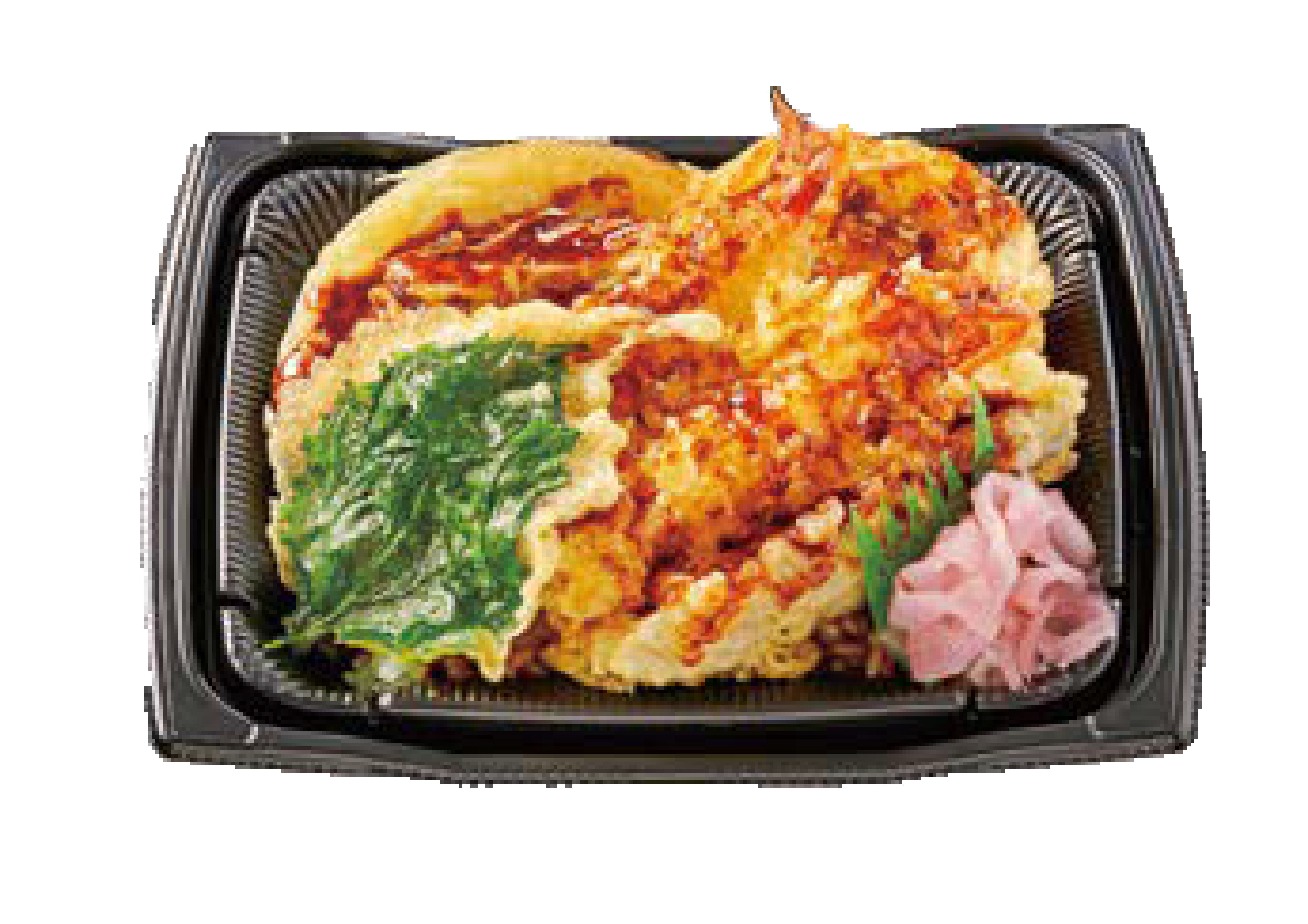 【9/21~24お届け分限り】<便限定>旬の野菜入り天重(さつまいも天・海老天2尾) 1パック