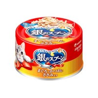 銀のスプーン 缶 まぐろ・かつおにささみ入り 70g