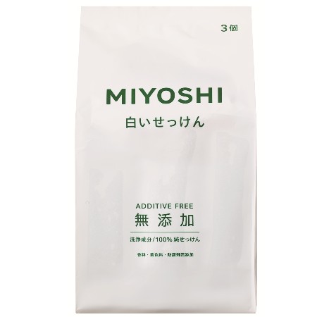 ミヨシ石鹸 無添加 白いせっけん 108g×3
