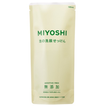 ミヨシ 無添加泡の洗顔せっけん つめかえ 180ml