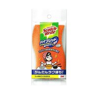 3M スコッチブライト ハイブリットスポンジ オレンジ 1個
