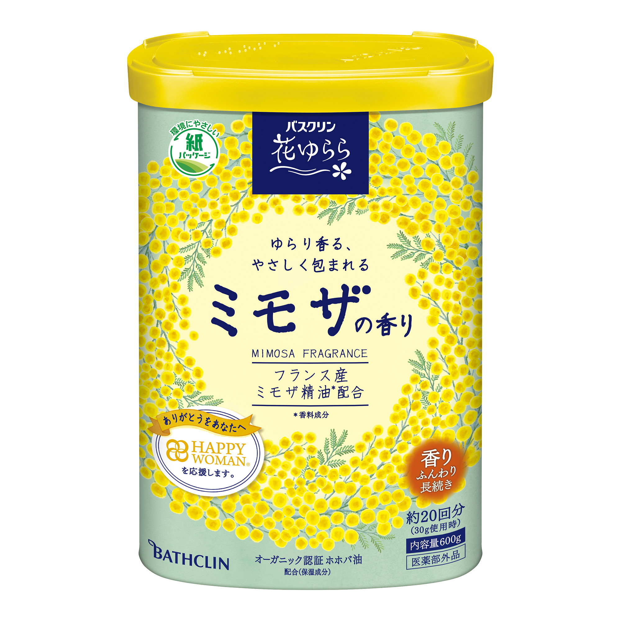 [え]バスクリン 花ゆらら ミモザの香り 600g