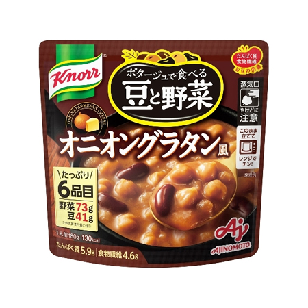 味の素 クノール ポタージュで食べる豆と野菜 オニオングラタン風  180g