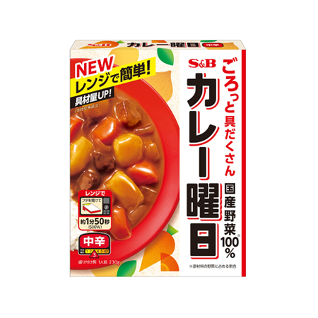 エスビー カレー曜日 中辛  230g