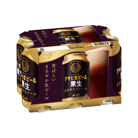 アサヒ 生ビール 黒生  350ml 6缶