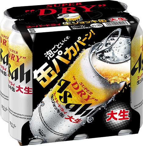 アサヒ スーパードライ 生ジョッキ缶 大生   485ml 6缶