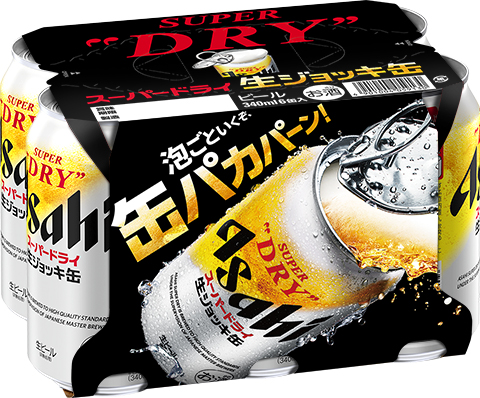 アサヒ スーパードライ 生ジョッキ缶　 340ml 6缶