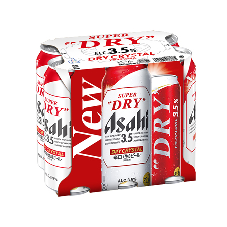 アサヒ スーパードライ ドライクリスタル 500ml 6缶