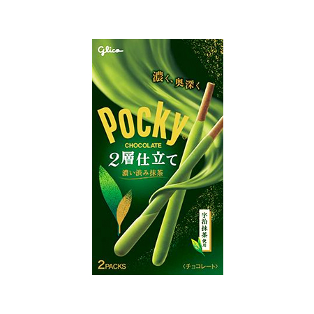 グリコ ポッキー2層仕立て 濃い渋み抹茶  2袋入