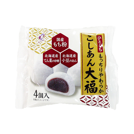 アダチ製菓 ひとくちこしあん大福  4個入