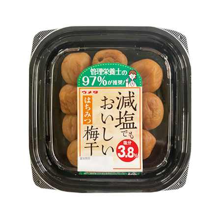 ウメタ 減塩でもおいしい梅干 はちみつ　塩分3.8％  180g