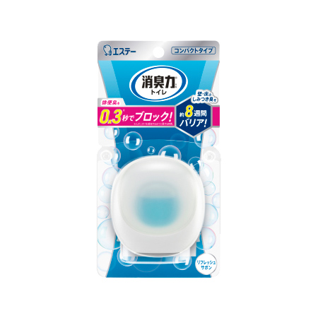 エステー 消臭力 コンパクト トイレ用 本体 リフレッシュサボン 1個