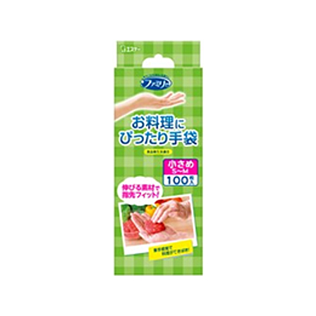 ファミリー お料理にぴったり手袋 小さめS~Mサイズ 半透明 100枚