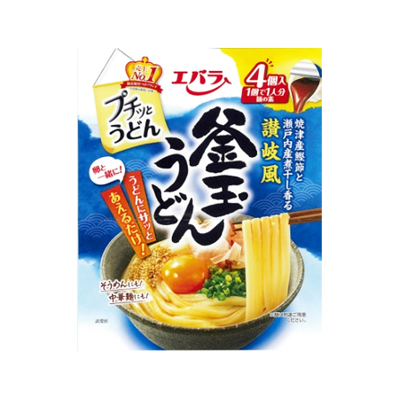 エバラ プチッとうどん 釜玉うどん  1人分×4個入