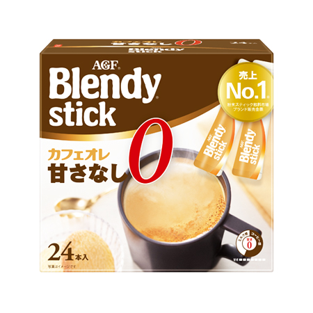 AGF ブレンディスティック カフェオレ 甘さなし  24P