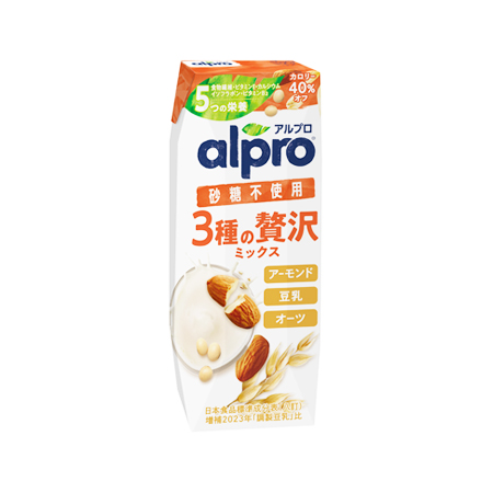 ダノン アルプロ 3種の贅沢ミックス 砂糖不使用  250ml