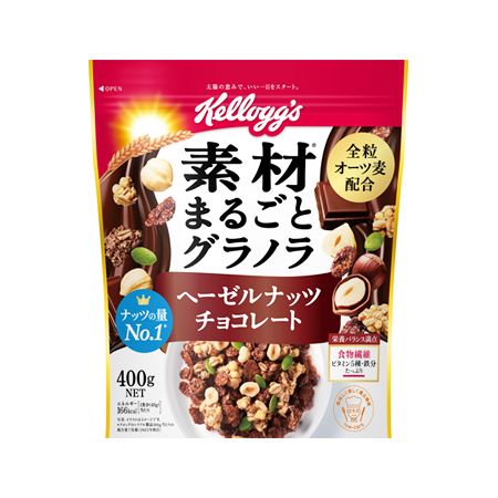 ケロッグ 素材まるごとグラノラヘーゼルナッツチョコレート  400g