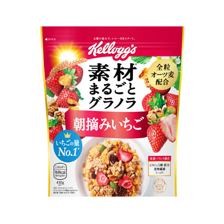 ケロッグ 素材まるごとグラノラ 朝摘みいちご  430g
