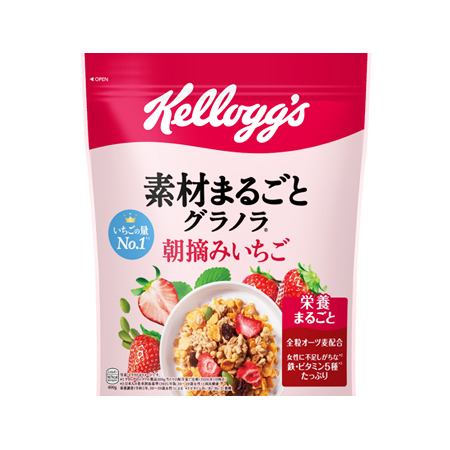 ケロッグ 素材まるごとグラノラ 朝摘みいちご  400g