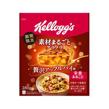 ケロッグ 素材まるごとグラノラ 贅沢アップルパイ味  280g