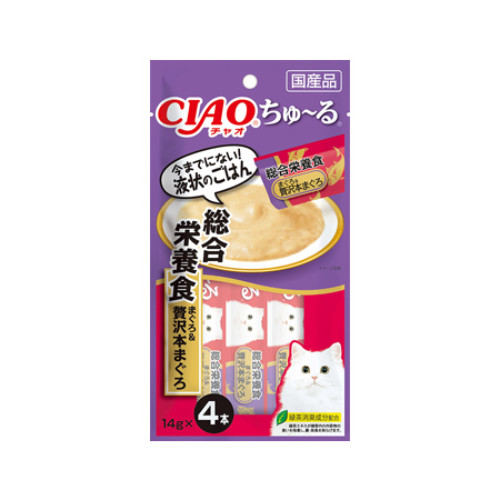 CIAO ちゅ~る 総合栄養食 まぐろ&贅沢本まぐろ 14gx4本