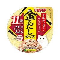 いなば 金のだし カップ １１歳からのまぐろ・かつお・ささみ入り 70g