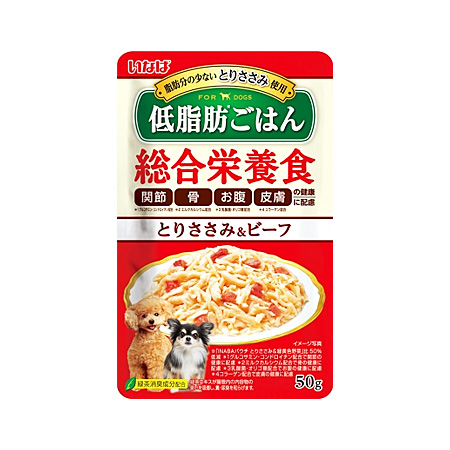 いなば 低脂肪ごはん とりささみ&ビーフ 50g