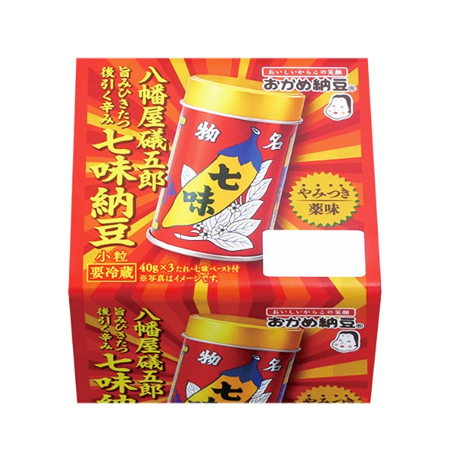 タカノ おかめ納豆 やみつき薬味 八幡屋礒五郎七味納豆  40g×3
