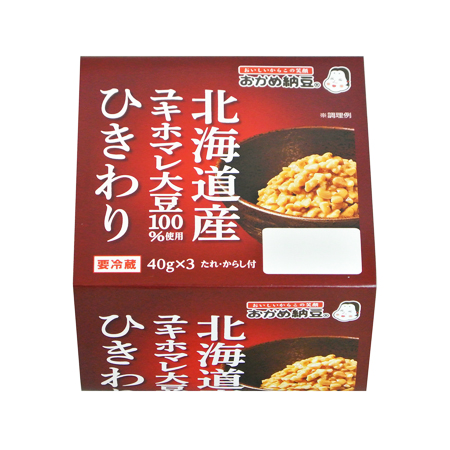 おかめ納豆 北海道ユキホマレ大豆ひきわり  40g×3