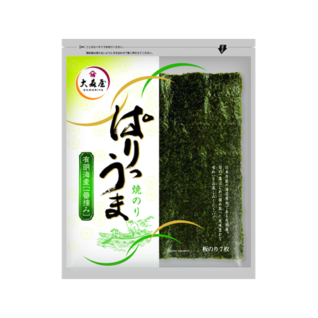 大森屋 ぱりっうま 焼のり　　板のり7枚