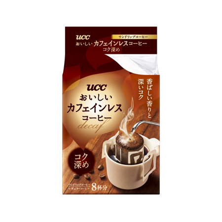 UCC おいしいカフェインレスコーヒー コク深め  8P