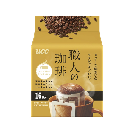UCC 職人の珈琲 ドリップ ビターな味わいのクラシックブレンド 16杯分