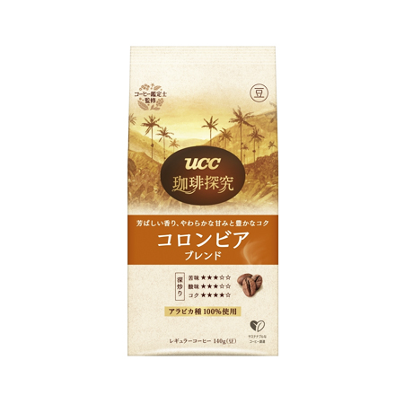 【豆】UCC 珈琲探究 炒り豆 コロンビアブレンド   140g